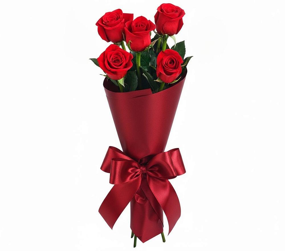 Букет 5 Красных роз Эдлесс Лав в Киргиз-Мияки
