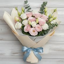 Букет цветов из:  Лизиантусы в Киргиз-Мияки