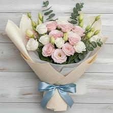 Букет цветов из:  Лизиантусы в Киргиз-Мияки