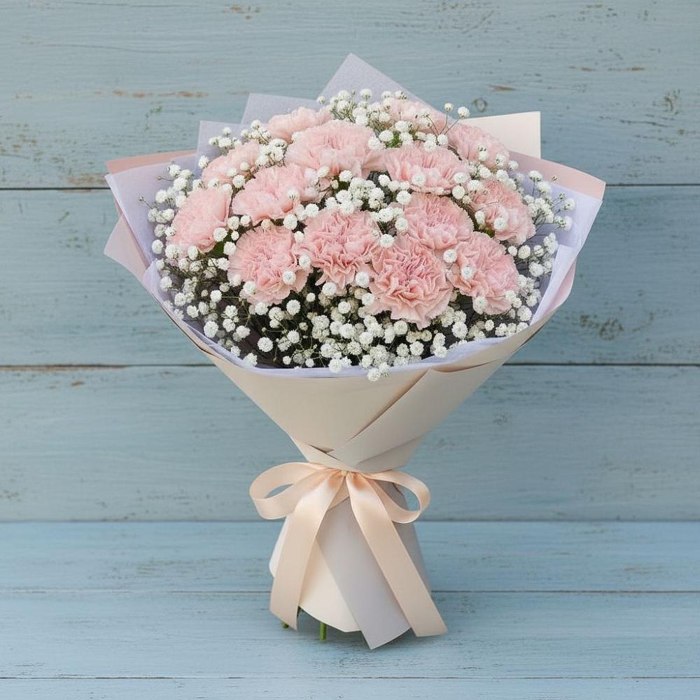 Букет цветов из: Гвоздики в Киргиз-Мияки