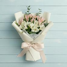 Букет цветов из:  Альстромерии в Киргиз-Мияки