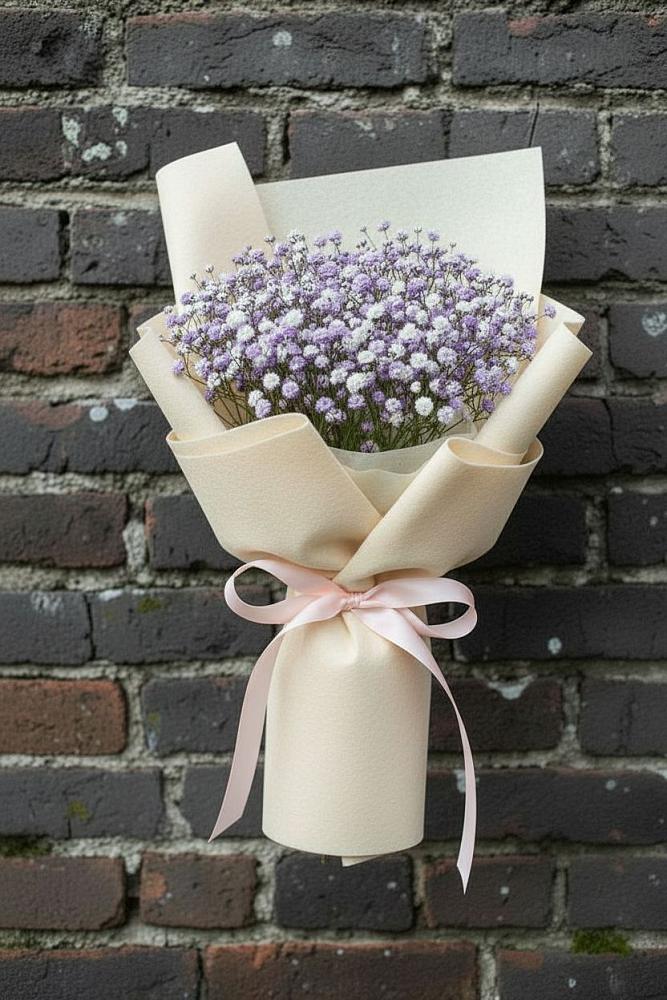 Букет цветов из: Гипсофила в Киргиз-Мияки