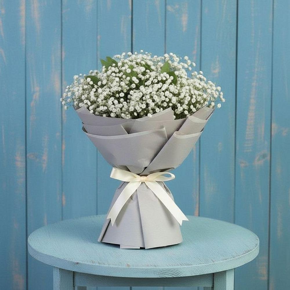 Букет цветов из: Гипсофила в Киргиз-Мияки