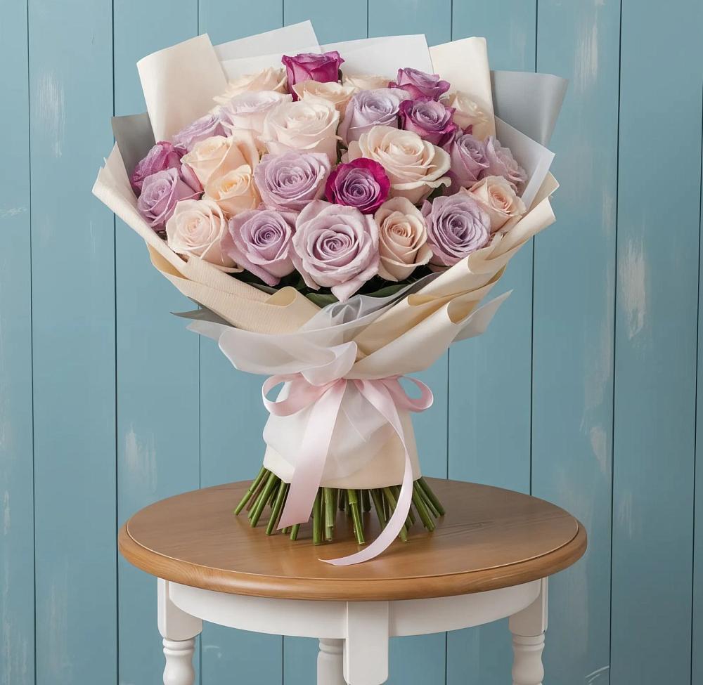 Букет цветов из: Розы в Киргиз-Мияки