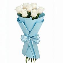 Букет 7 белых роз Проуд в Киргиз-Мияки