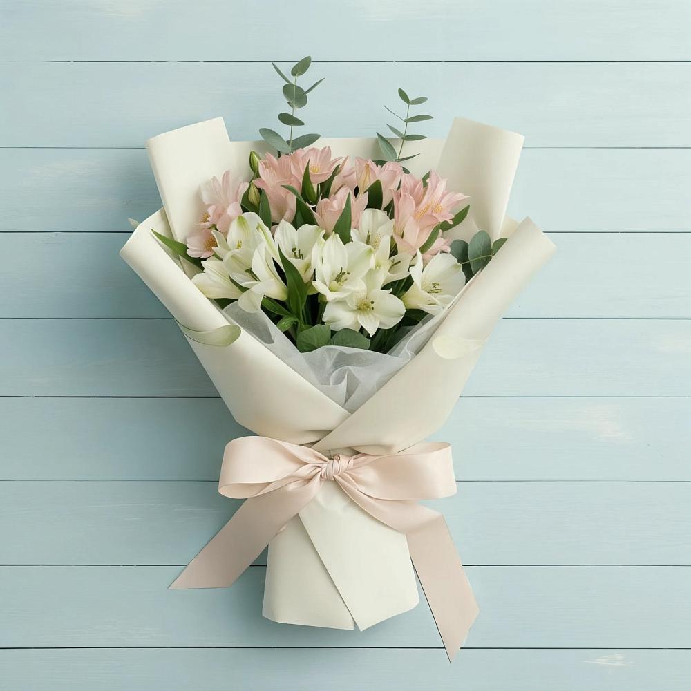 Букет цветов из: Альстромерии в Киргиз-Мияки