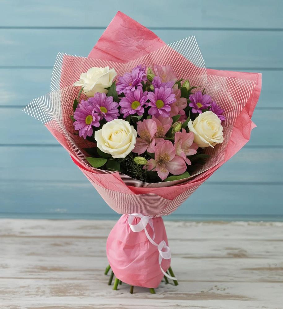 Букет цветов из: Герберы в Киргиз-Мияки