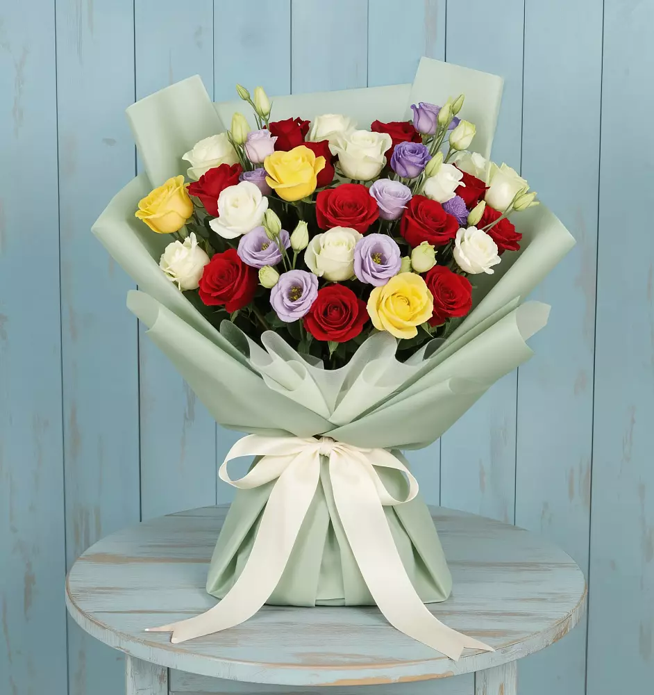 Букет цветов из: Розы в Киргиз-Мияки