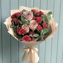 Букет цветов из:  Гвоздики и Розы #REPLACE_PRED# Киргиз-Мияки