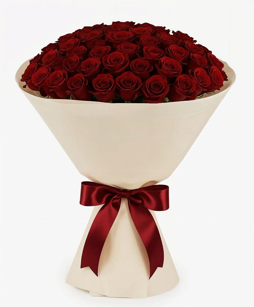 Букет 101 Бордовая роза Блэк Бакарра в Киргиз-Мияки