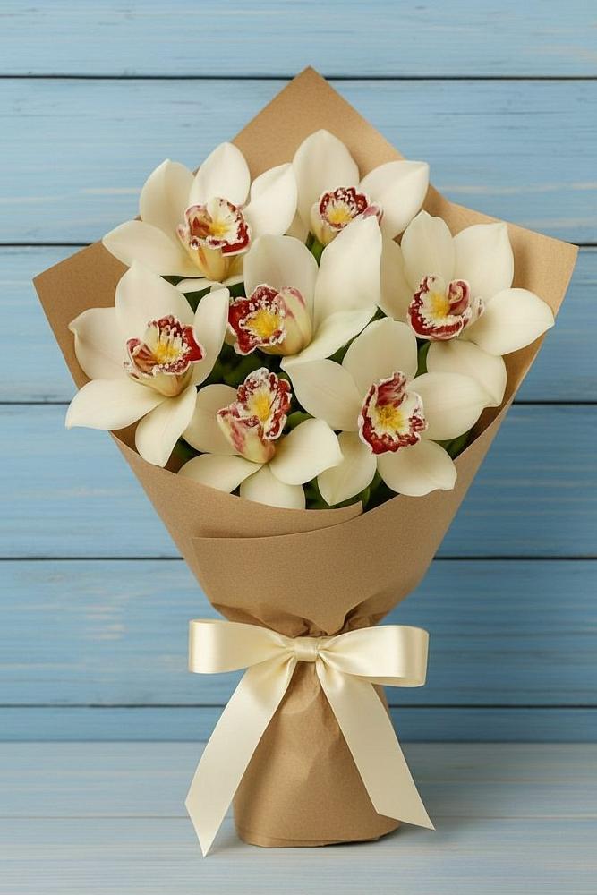 Букет цветов из: Орхидеи и Розы в Киргиз-Мияки