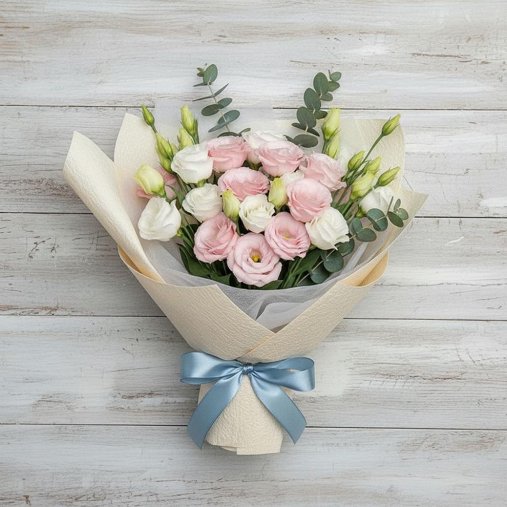 Букет цветов из: Лизиантусы в Киргиз-Мияки